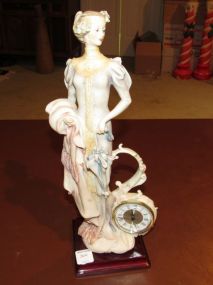 Capodimonte Florence Clock Figurine