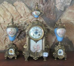 Three Piece French Style Clock Set