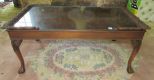 Vintage Carved Claw Foot Coffee Table