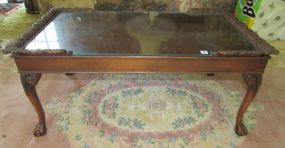 Vintage Carved Claw Foot Coffee Table