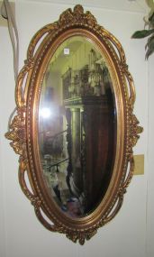 Large Ornate Gold Beveled Mirror