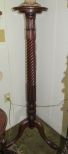 Tall Mahogany Twist Pedestal