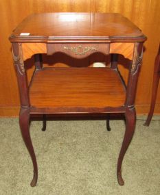 Walnut Two Tier Side Table