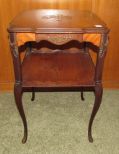 Walnut Two Tier Side Table