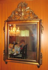 Antiqued Gold Framed Reproduction Mirror
