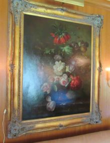 P. Gallinard Floral Oil on Canvas