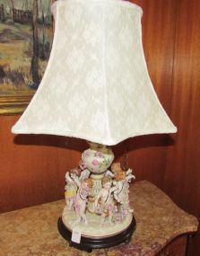 Meissen Style Cherubs Lamp