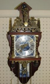 Vintage Franz Hermle Dutch Weight Driven Wall Clock