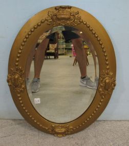 Antique Style Gold Gilt Oval Mirror