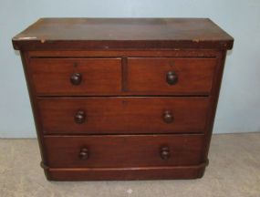 Antique Mahogany Four Drawer Chest