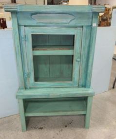 Hand Made Blue Green Curio Cabinet