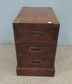 Asian Style Three Drawer End Table