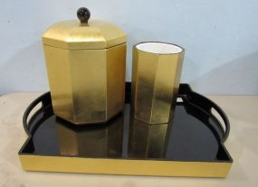 Nancy Calhoun Designs Lacquer Ware Tray, Wine, and Ice Bucket