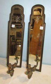 Pair of Brass Wall Mirror Sconces