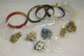 Eleven Vintage Costume Jewelry Bracelets