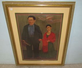 Large Framed Print of Couple