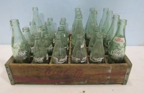 Vintage Coca Cola Crate and Bottles