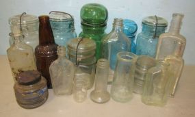 Collection of Old Medicine Bottles and Jars