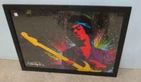Framed Poster of Jimi Hendrix