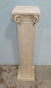 White Ceramic Column Pedestal