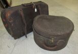 Vintage Carrying Luggage and Hat Case