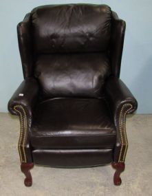 Faux Leather Wing Back Recliner