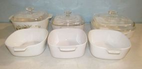 Six Pieces of Corning Ware