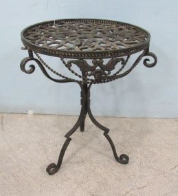 Round Metal Fold Up Table