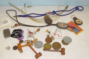 VIntage Masonic Pins, Bolo Ties, Key Chains