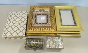 Seven Picture Frames and Three Boxes