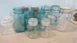 Assorted Mason Jars and Glass Jars