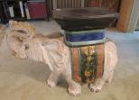 Large Elephant Ceramic Plant Stand