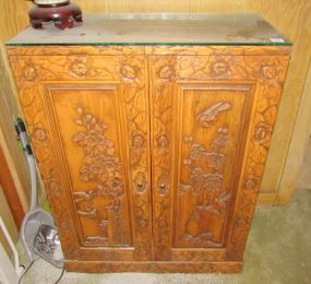 Asian Design Two Door Storage Cabinet