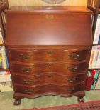 Mahogany Bow front Secretary