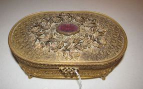 Apollo Ornate Brass Jewelry Box