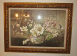 Gold Framed Print of Asian Planter