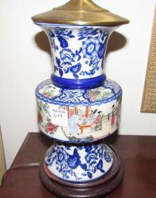 Imari Style Vase Converted Lamp