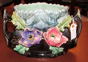 Hand Painted Majolica Style Urn