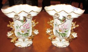 Pair of Portugal Hand Painted Vases