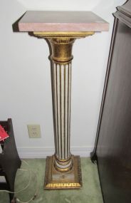 Painted French Style Column Pedestal