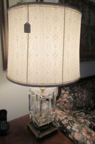 Pair of Drop Crystal Prism Table Lamps