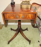 Mahogany Drop Leaf End Table