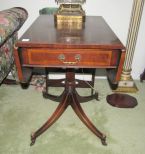 Mahogany Drop Leaf End Table