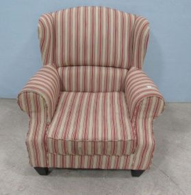 Striped Upholstery Arm Chair