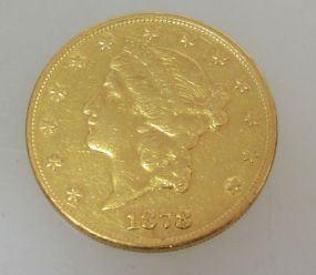 1878 Liberty Head Double Eagle $20 Gold Coin
