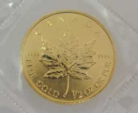 $20 Dollar Gold Maple Leaf Coin