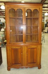 Handmade Primitive Style Corner Cabinet