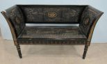 Modern Black Cane Bench