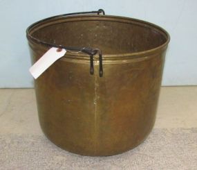 Large Brass Handled Bucket