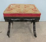 Vintage French Style Cross Leg Ottoman